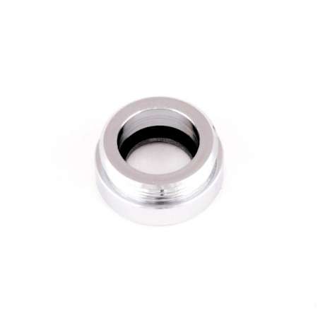 T and S Brass Adapter for Series #5/#10 Outlets, 55/64-27UN Aerator Male x 13/16-24UN Female, Plated (Washer Included) Polished Chrome