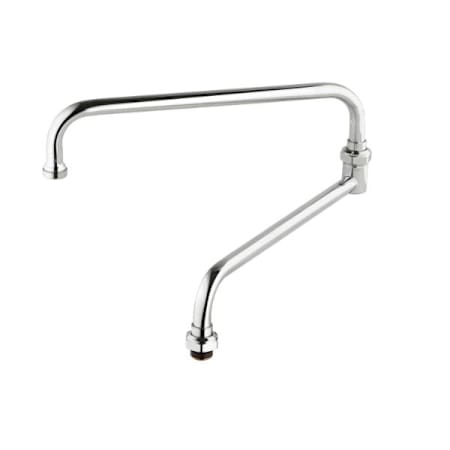 T and S Brass 24" Double-Joint Swing Nozzle with 062X 12" Nozzle (Front Section) Polished Chrome