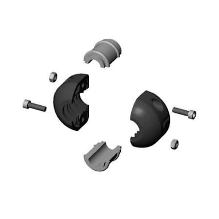 T and S Brass 3/8" Hose Stop Assembly (Equip 5HR Series) Black
