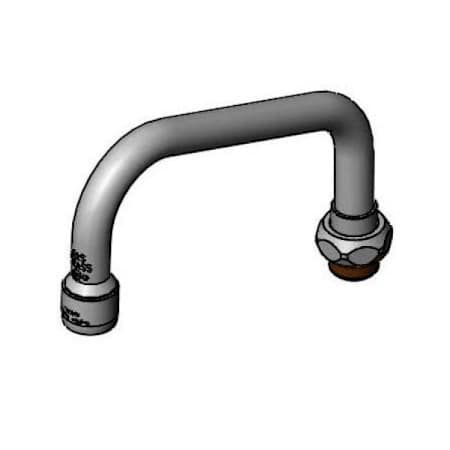 T and S Brass Swing Nozzle with 1.2 GPM Aerator, 6" Length, 2" Clearance Polished Chrome