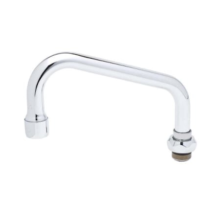 T and S Brass Swing Nozzle with 2.2 GPM Aerator, 6" Length, 2" Clearance Polished Chrome
