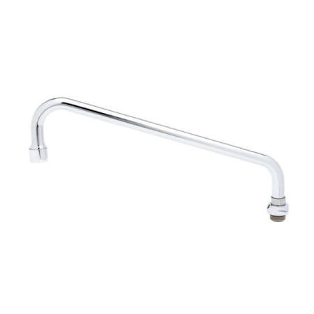 T and S Brass Swing Nozzle with 2.2 GPM Laminar Flow device, 12" Length, 3-15/16" Clearance Polished Chrome