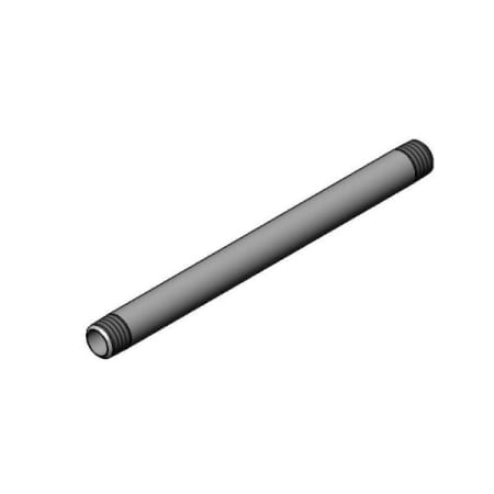 T and S Brass Riser, 3/8" NPT x 8" Long (Chrome-Plated) Polished Chrome