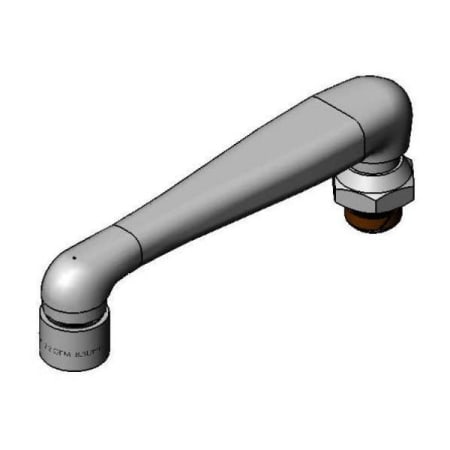 T and S Brass 6" Swivel Cast Spout with 2.2 GPM VR Aerator Polished Chrome