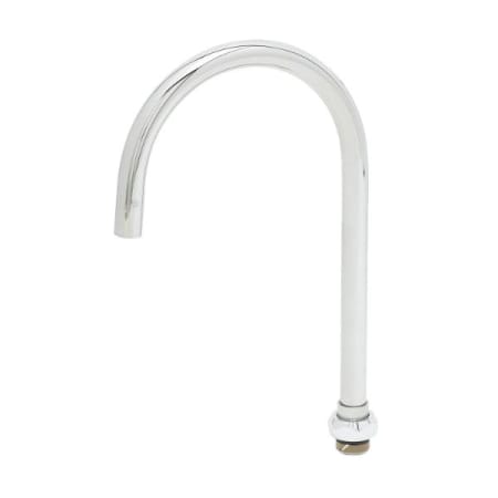 T and S Brass Plain-End Swivel Gooseneck, 5-11/16" Spread, 10-5/16" Height, 6-5/16" Clearance, 0.5 GPM 0.5 GPM Flow Control Disc Polished Chrome