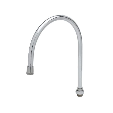 T and S Brass Swivel Gooseneck, 8-3/4" Spread, 12-1/16" Height, 5-9/16" Clearance Chrome