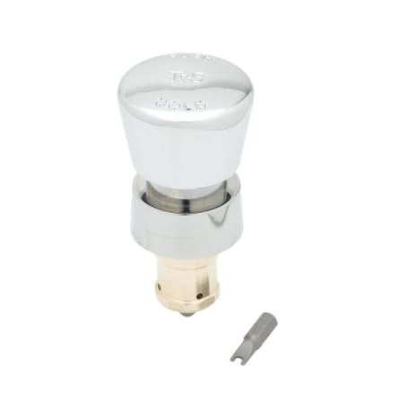 T and S Brass Metering Cartridge, Cold Push Button Chrome