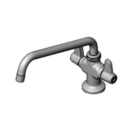 T and S Brass Double Handle Deck Mounted Food Service Faucet Chrome Plated