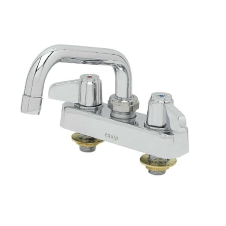 T and S Brass Equip 4" c/c Deck Mount Workboard Fct with 6" Swing Nozzle Chrome