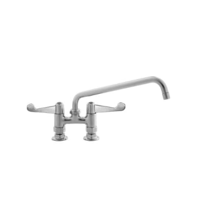 T and S Brass Double Handle 4" Deck Mounted Food Service Faucet Chrome Plated
