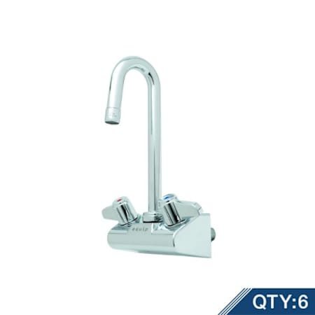 T and S Brass Equip Double Handle Laboratory Faucet Chrome Plated