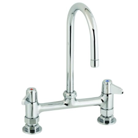 T and S Brass Double Handle 8" Deck Mounted Food Service Faucet Chrome Plated