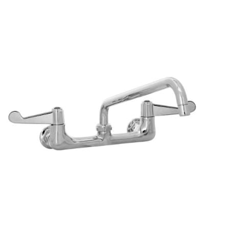 T and S Brass Double Handle 8" Wall Mounted Food Service Faucet Chrome Plated