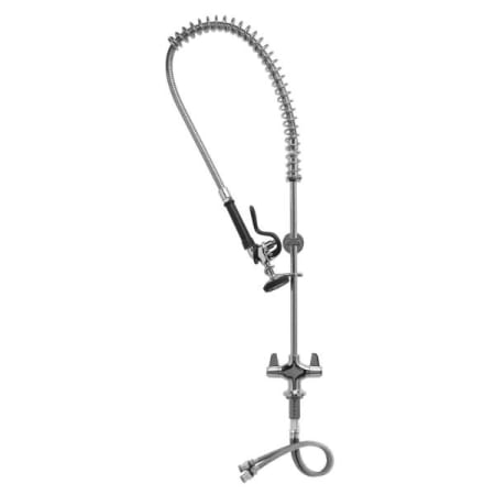 T and S Brass Pre-Rinse, Single Hole Base, 18" Flexible Inlets, 6" Wall Bracket Chrome