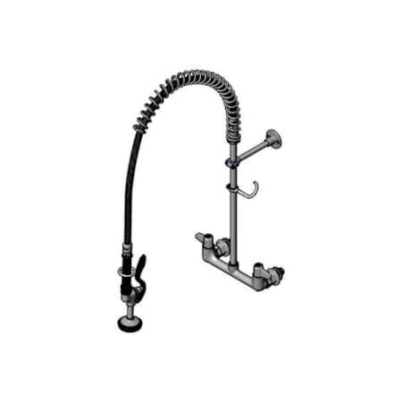 T and S Brass Equip Pre-Rinse 8" Wall Mounted Food Service Faucet Chrome Plated