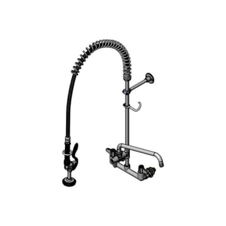 T and S Brass Equip Pre-Rinse 8" Wall Mounted Food Service Faucet Chrome Plated