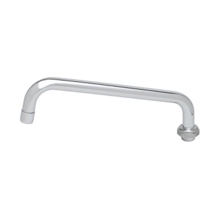 T and S Brass Nozzle, Swing, 10" Length, 3/4-27UN Laminar Outlet Device Chrome