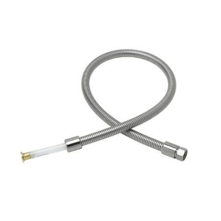 T and S Brass Hose, 44" Flexible Stainless Steel, Less Handle Stainless Steel