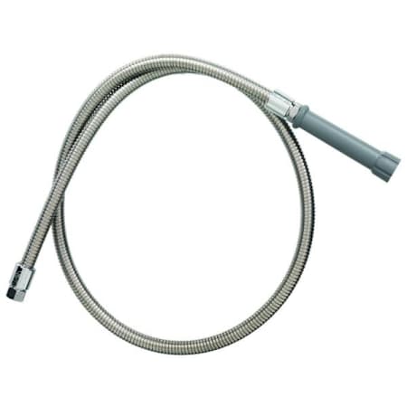 T and S Brass Hose, 96" Flexible Stainless Steel (Gray Handle) Stainless Steel