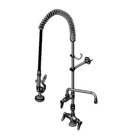 T and S Brass Pre-Rinse Deck Mounted Food Service Faucet Chrome Plated