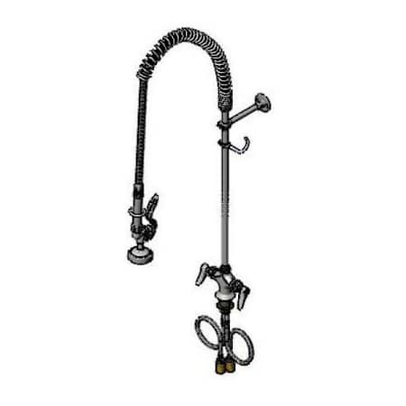 T and S Brass Pre-Rinse Deck Mounted Food Service Faucet Chrome Plated