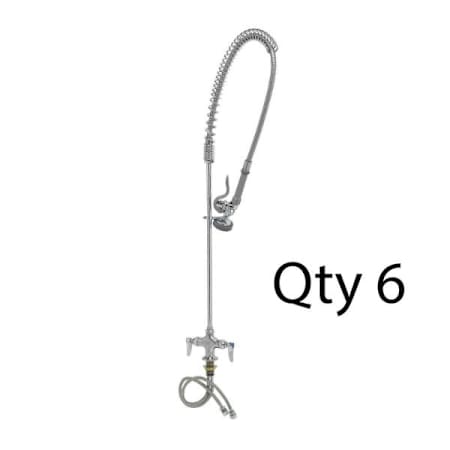 T and S Brass Pre-Rinse Deck Mounted Food Service Faucet Chrome Plated