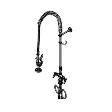 T and S Brass Pre-Rinse Deck Mounted Food Service Faucet Chrome Plated