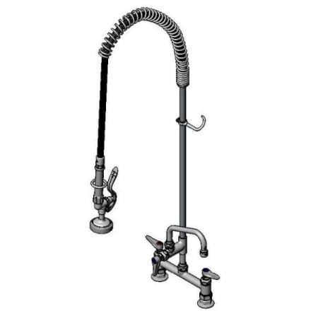 T and S Brass Pre-Rinse 8" Deck Mounted Food Service Faucet Chrome Plated