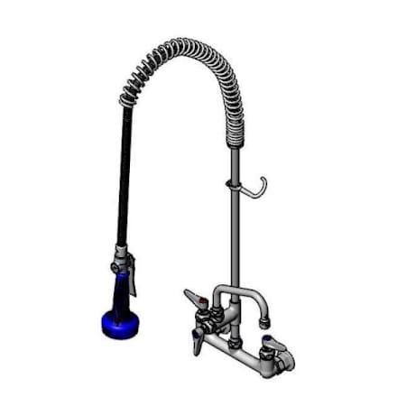 T and S Brass Pre-Rinse 8" Wall Mounted Food Service Faucet Chrome Plated