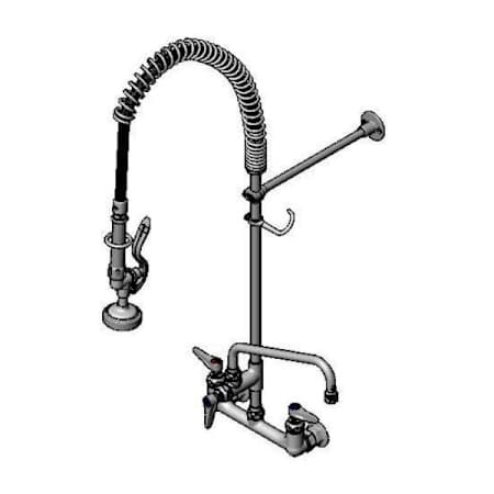 T and S Brass Pre-Rinse 8" Wall Mounted Food Service Faucet Chrome Plated