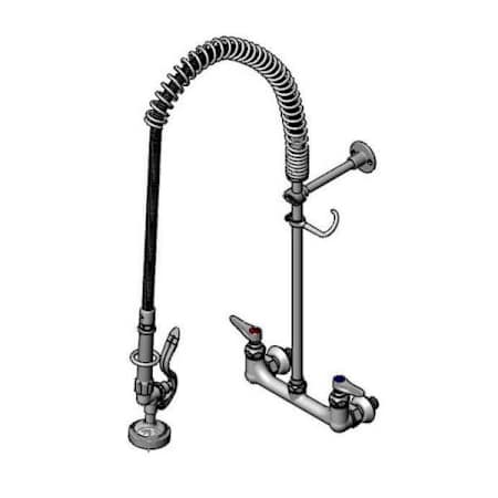 T and S Brass Pre-Rinse 8" Wall Mounted Food Service Faucet Chrome Plated