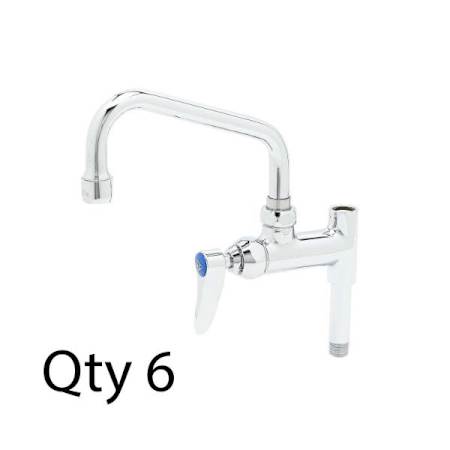 T and S Brass Add-On Faucet with Single Handle Polished Chrome