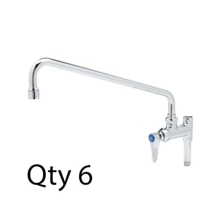 T and S Brass Add-On Faucet with Single Handle Polished Chrome