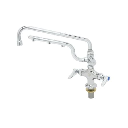 T and S Brass Ultrarinse Double Handle Deck Mounted Food Service Faucet Chrome Plated