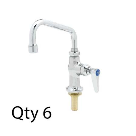 T and S Brass Single Handle Deck Mounted Food Service Faucet Chrome Plated