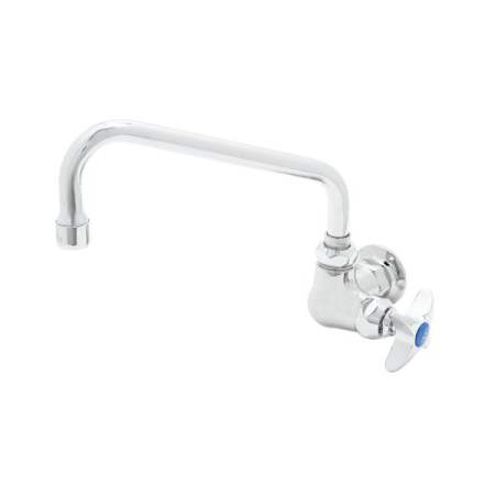 T and S Brass Single Handle Wall Mounted Food Service Faucet Chrome Plated