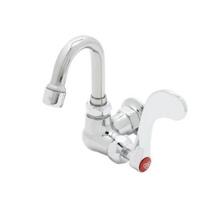 T and S Brass Single Handle Wall Mounted Food Service Faucet Chrome Plated