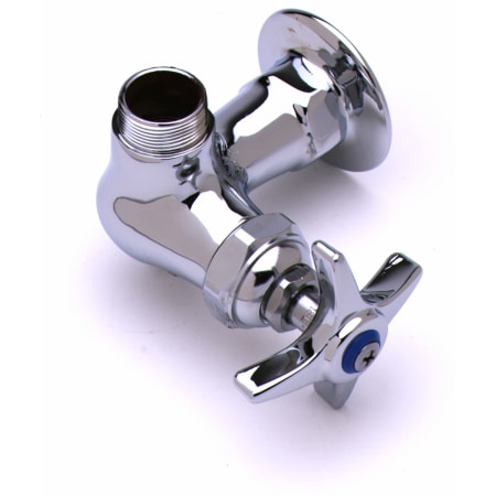 T and S Brass B-200 Wall Mounted Single Pantry Faucet with Swivel Outlet and Cross Handle - Less Nozzle Chrome