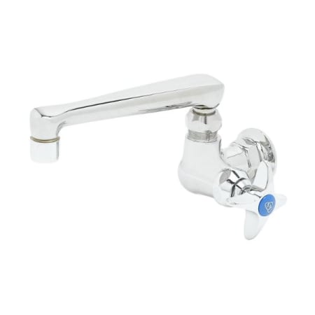 T and S Brass Single Pantry Faucet, Single Hole Base, Wall Mount, 6" Cast Spout (0SC6) Chrome