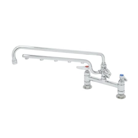 T and S Brass Ultrarinse Double Handle 8" Deck Mounted Food Service Faucet Chrome Plated