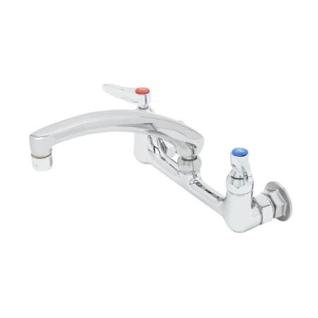T and S Brass 2.20 GPM Wall Mounted Widespread Bathroom Faucet Chrome Plated