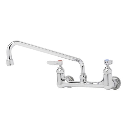 T and S Brass 8" Wall Mount Faucet, 1/2" NPT Elbows, 12" Swing Nozzle with B-PT Outlet Chrome