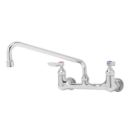 T and S Brass Double Handle 8" Wall Mounted Food Service Faucet Chrome Plated