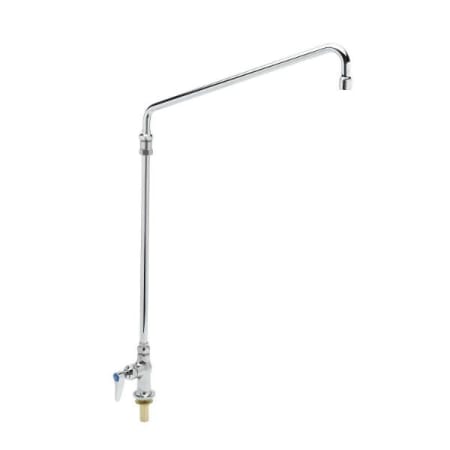 T and S Brass Single Pantry Faucet, Single Hole Base, Deck Mount, 18" Elevated Swing Nozzle Chrome