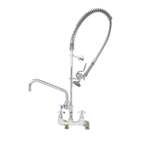 T and S Brass Big-Flo Pre-Rinse 8" Wall Mounted Food Service Faucet Chrome Plated