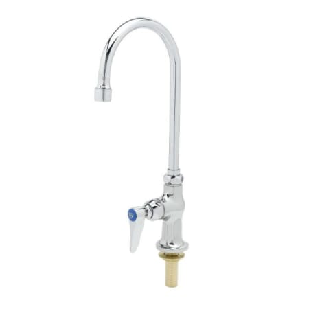 T and S Brass Single Pantry Faucet, Deck Mount, Swivel/Rigid Gooseneck, Stream Regulator Chrome