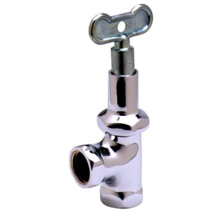 T and S Brass Stop, Angle Loose Key Stop, 1/2" NPT Chrome