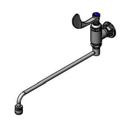 T and S Brass Single Handle Wall Mounted Food Service Faucet Chrome Plated