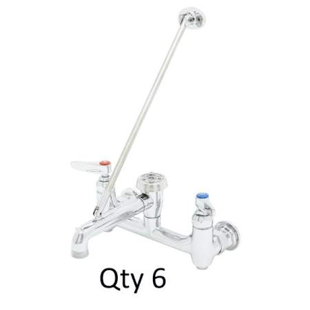 T and S Brass Wall Mounted Utility Faucet Stainless Steel