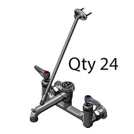 T and S Brass Wall Mounted Utility Faucet Chrome Plated